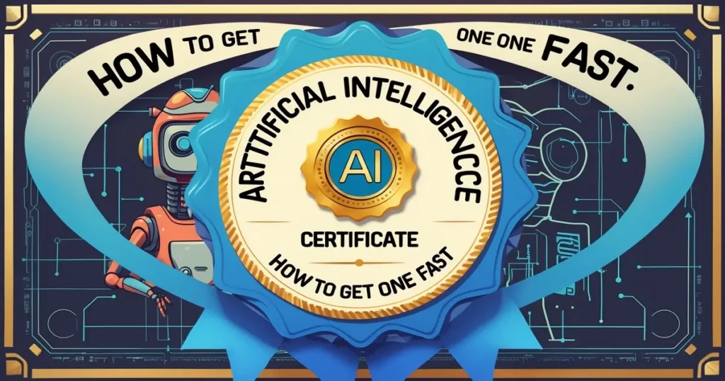 Certificate for Artificial Intelligence: How To Get One Fast