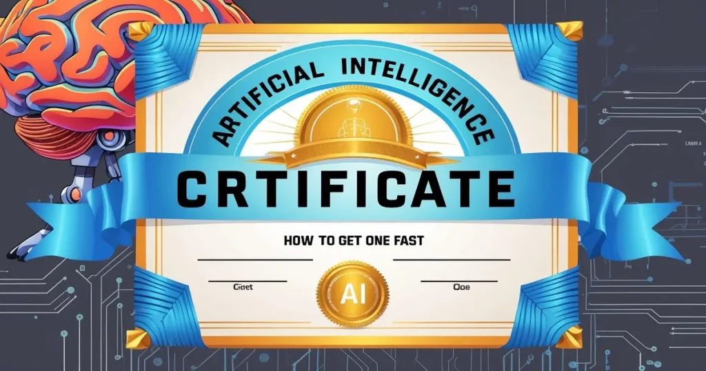 Certificate for Artificial Intelligence: How To Get One Fast