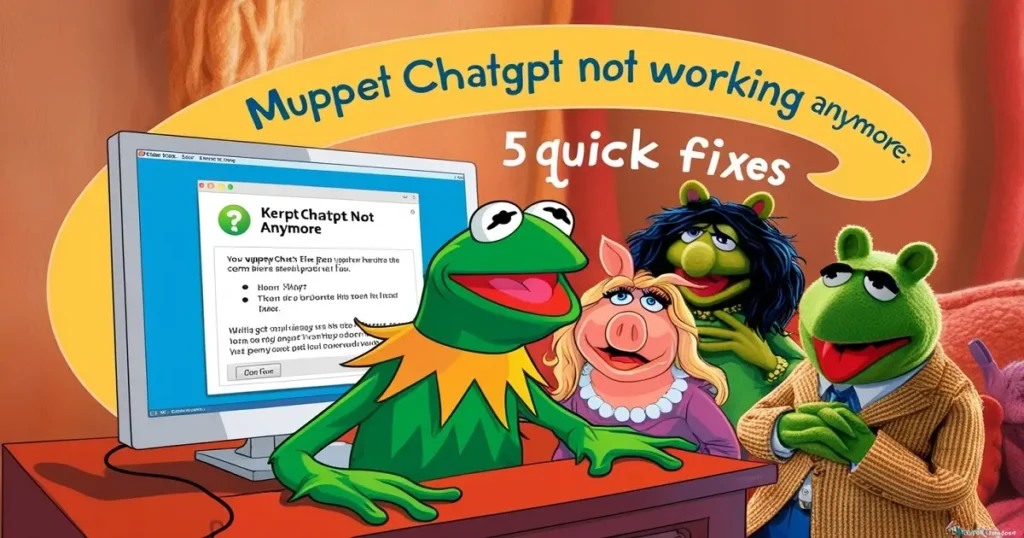 Muppet ChatGPT Not Working Anymore: 5 Quick Fixes Now