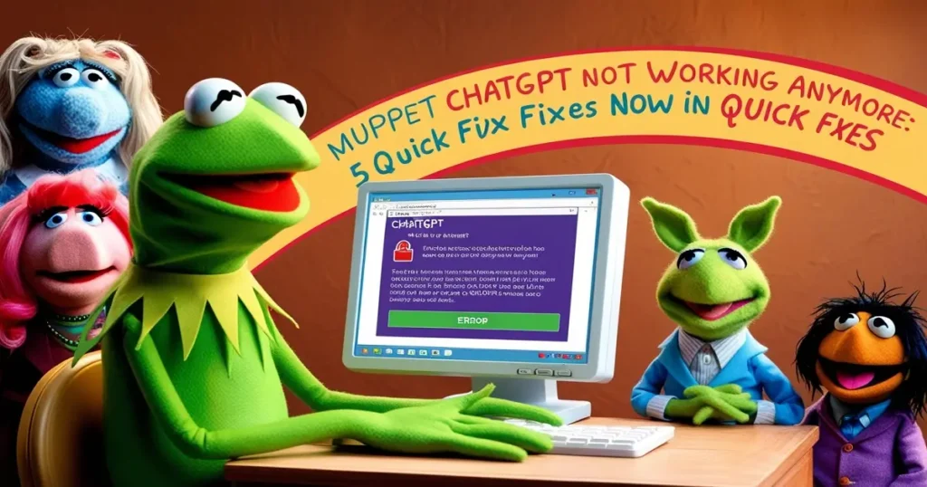 Muppet ChatGPT Not Working Anymore: 5 Quick Fixes Now